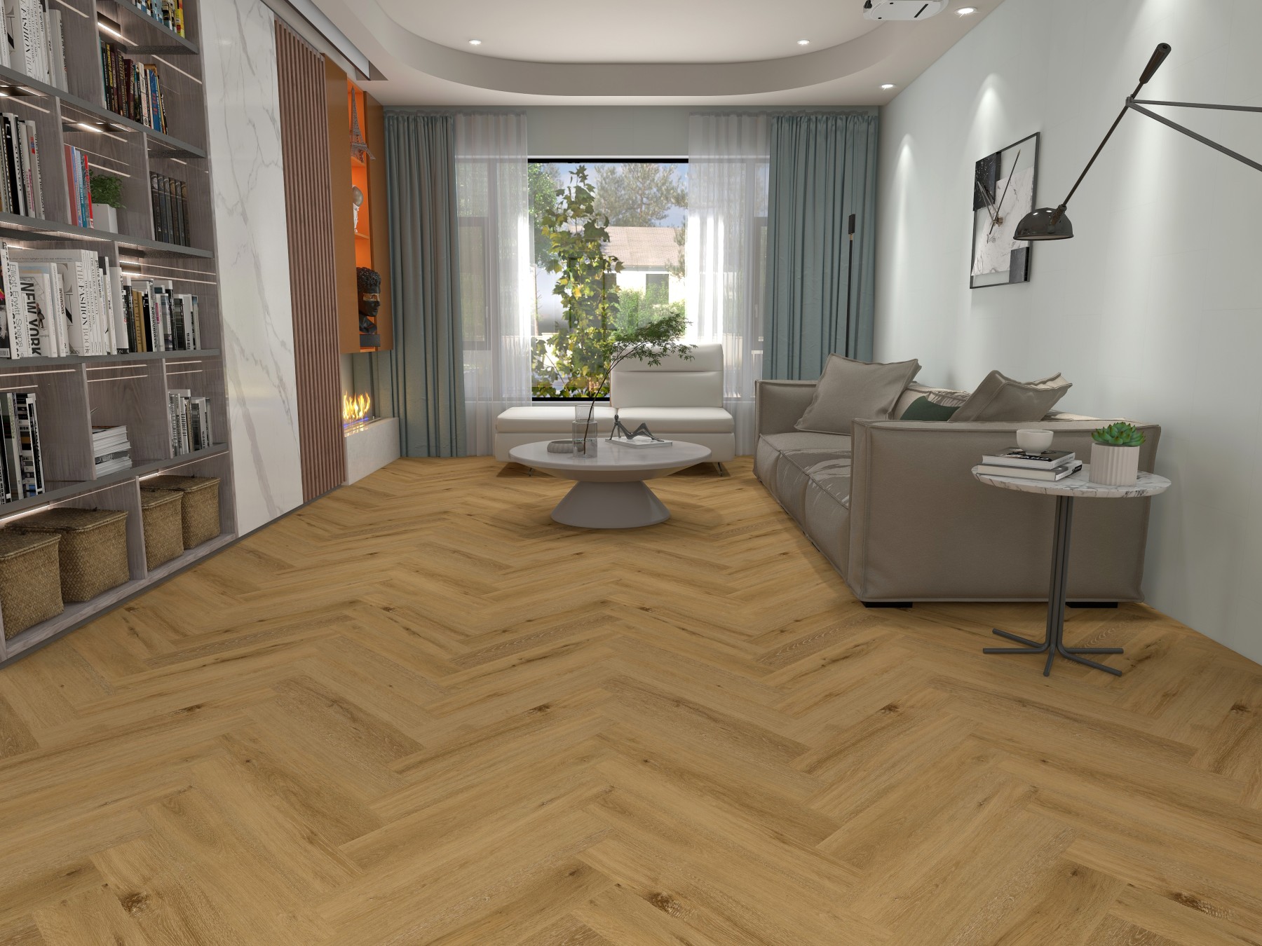 Vinyl Podlaha SPC VinCore Herringbone 5/0,3mm CORSICA 12,5x62,5cm (0,94m2)